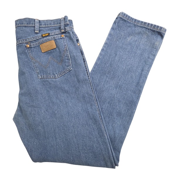 Wrangler 13MWZ Jeans Mens 36x36 Blue Cowboy Cut Original Fit 100% Cotton Denim - Picture 1 of 7